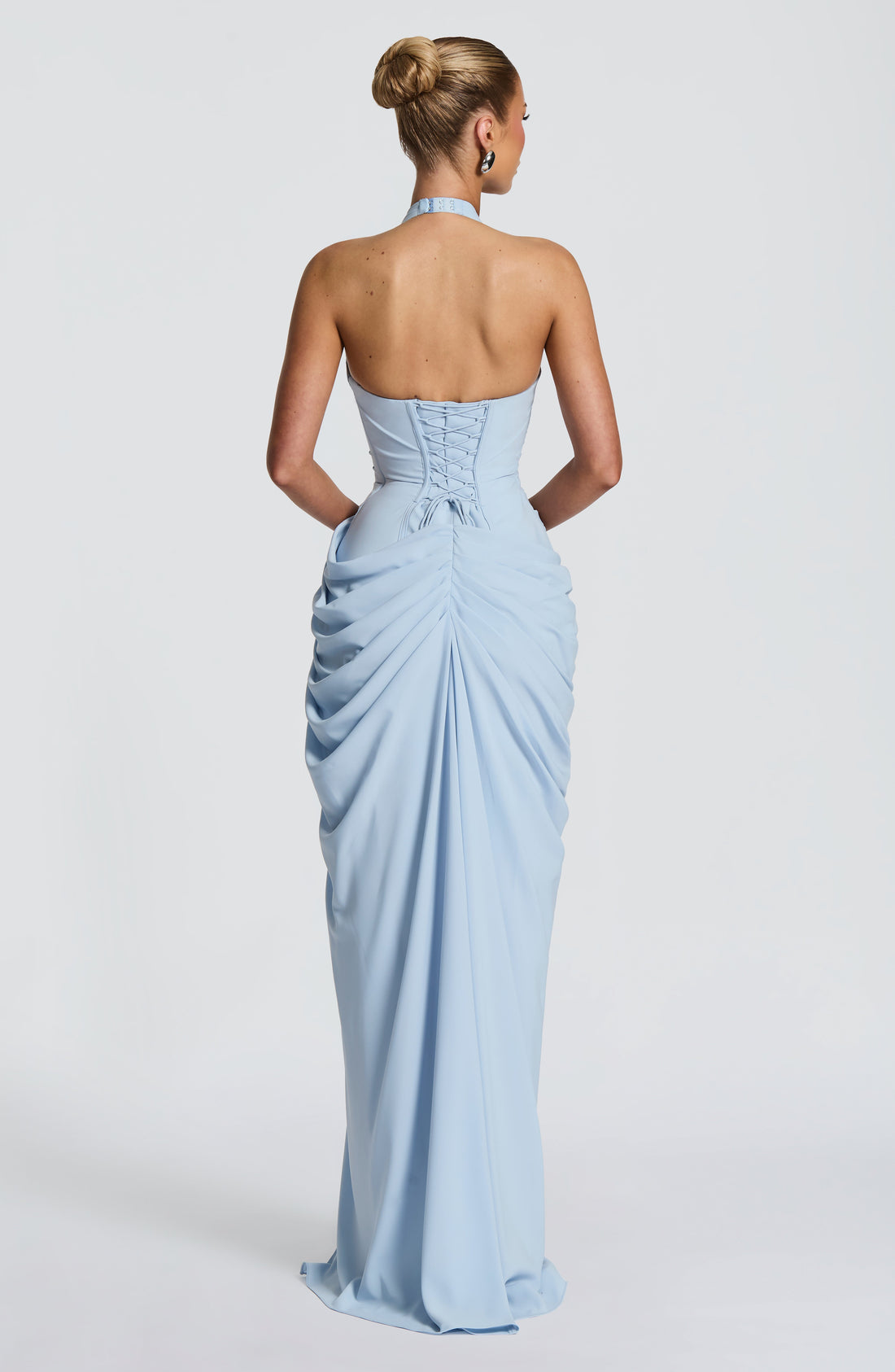 Minette Maxi Elbise - Buzul Mavisi