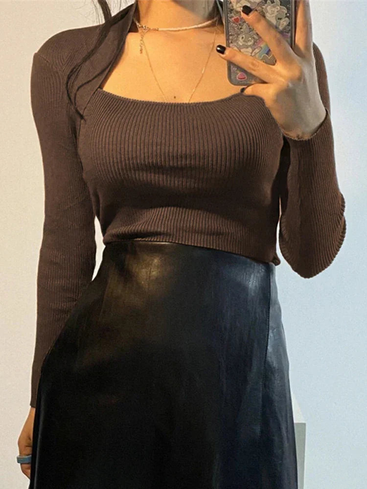 Knitted Bolero Style Blouse