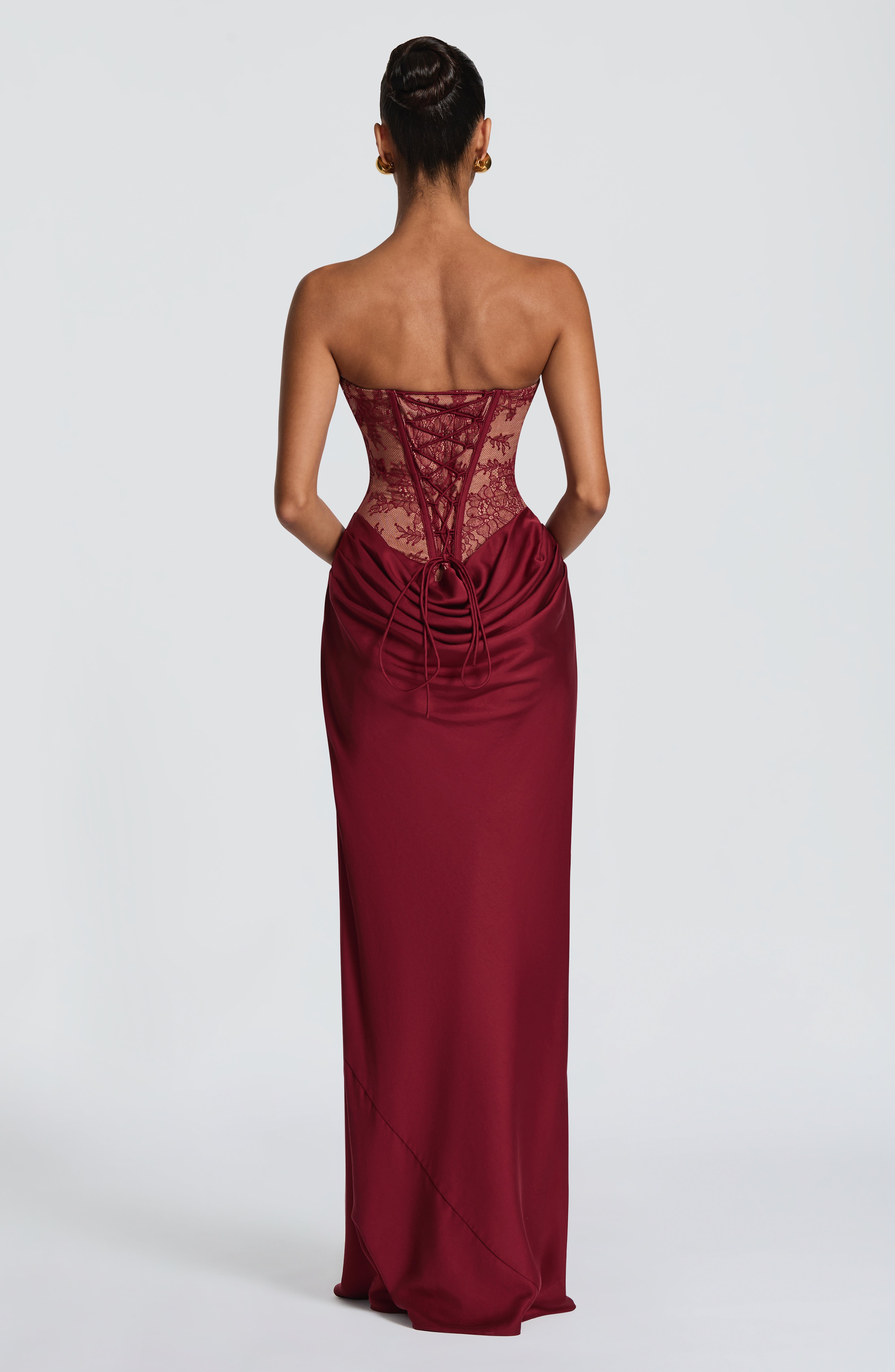 Kathleen Maxi Elbise  Bordo