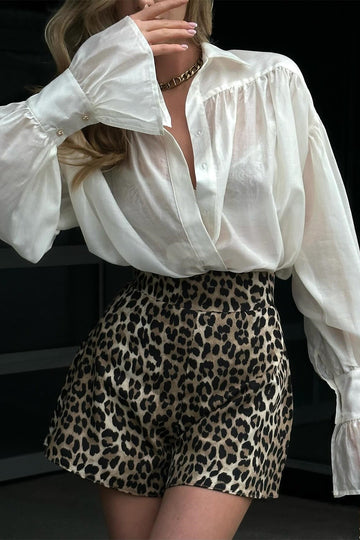 Bluse mit Afra-Kragen und Laternenärmeln