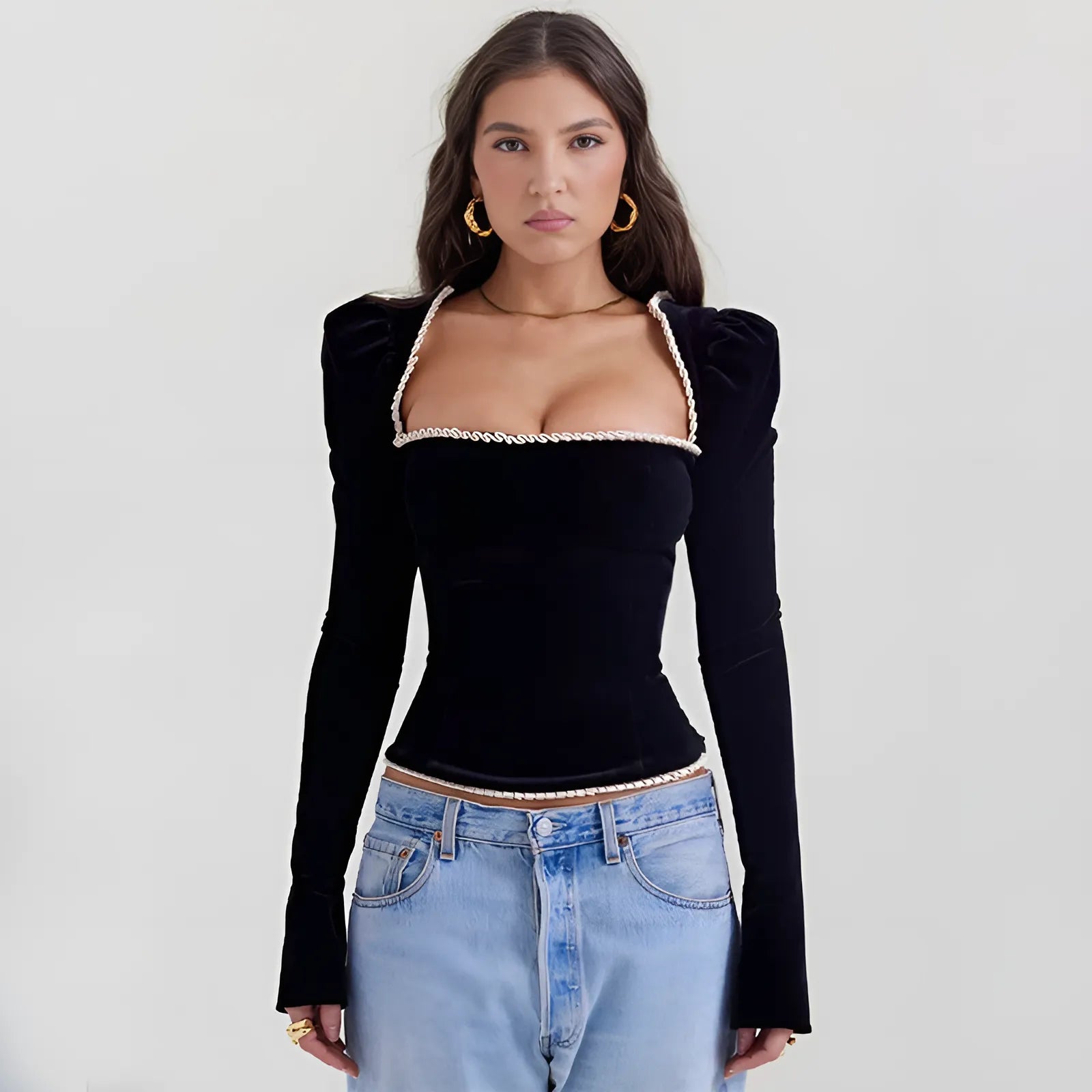 French Model Corset Blouse