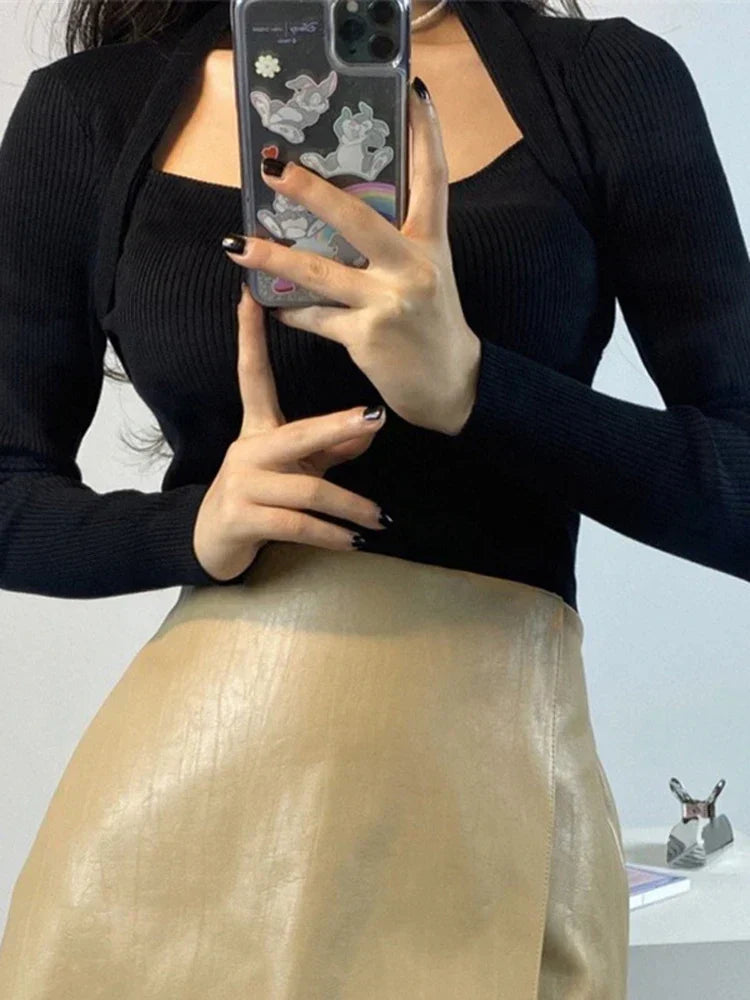 Knitted Bolero Style Blouse