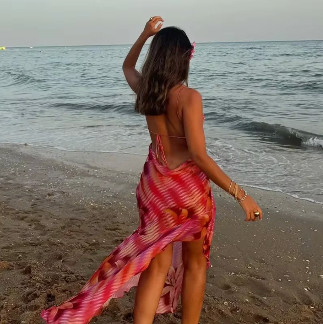 Dakota Canlı Tropikal Elbise