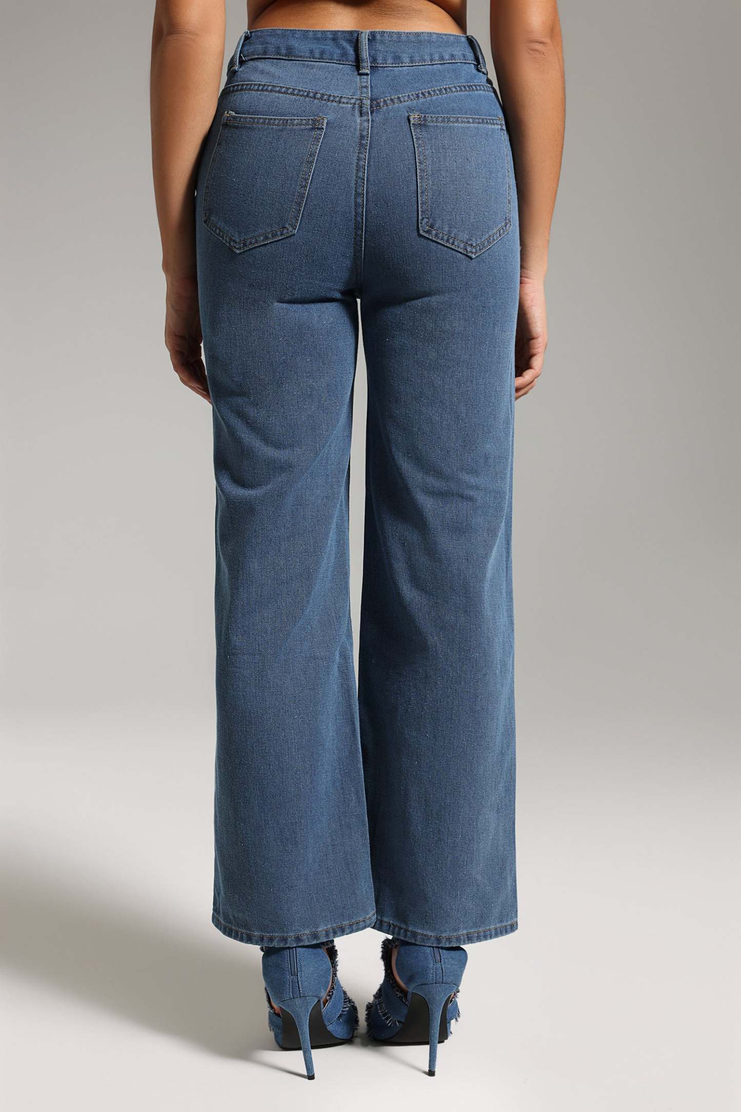 Serafe Heart Patterned Denim Pants