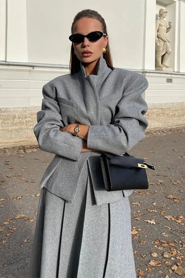 Georgia Yaka Blazer Midi Skirt Set