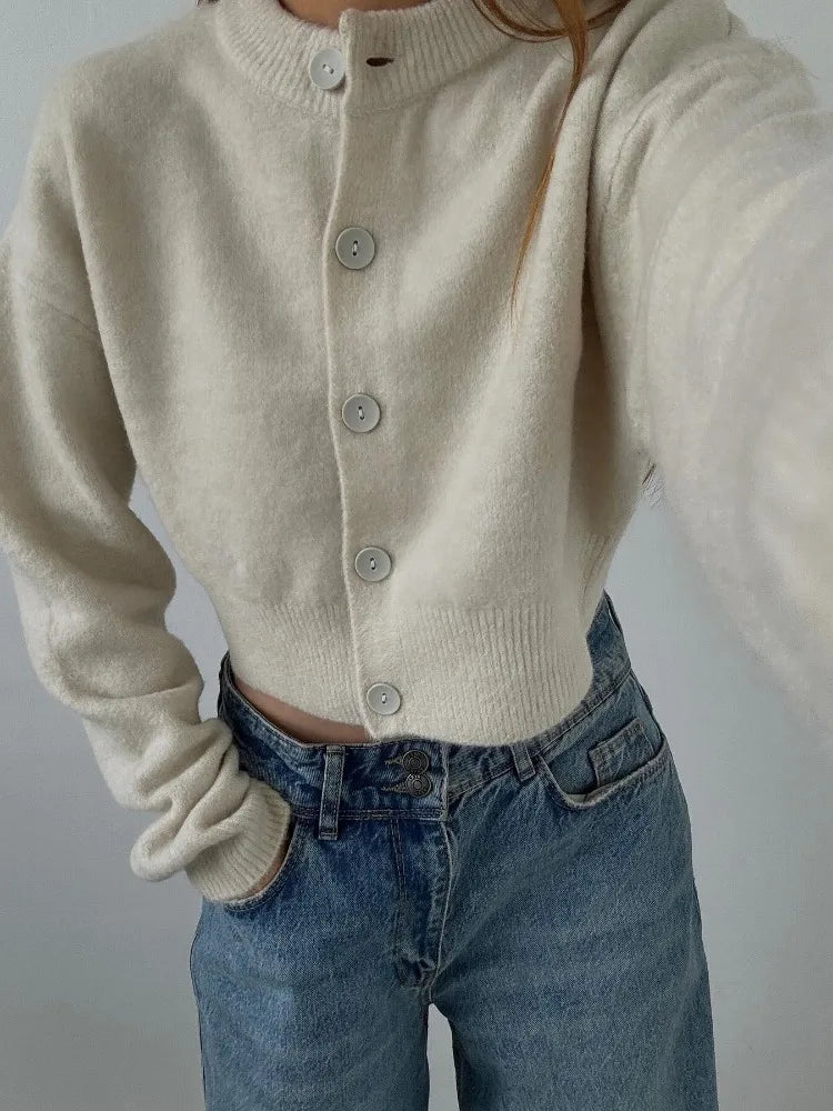 Patchwork Knit Cardigan