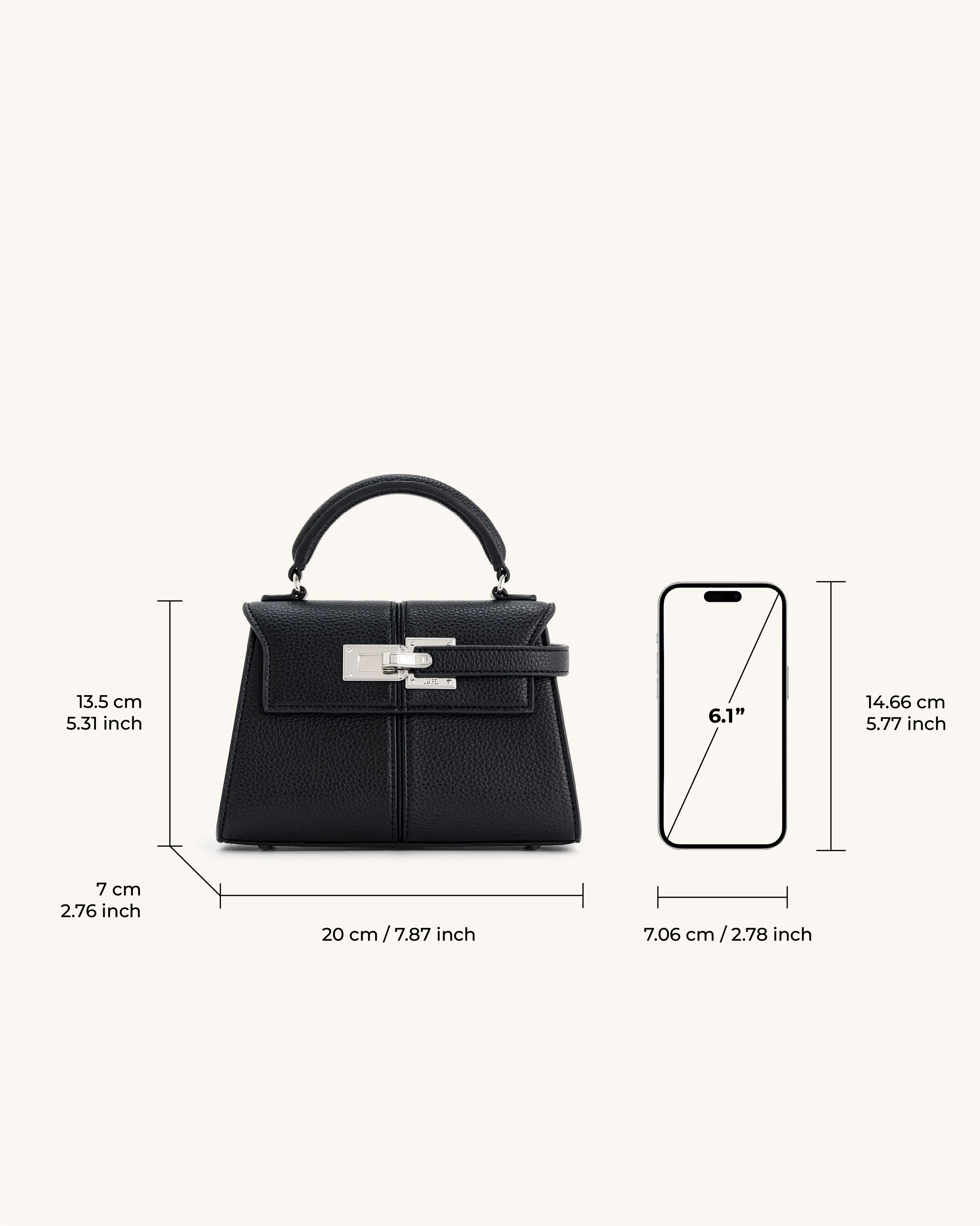 Elise Henkeltasche – Schwarz