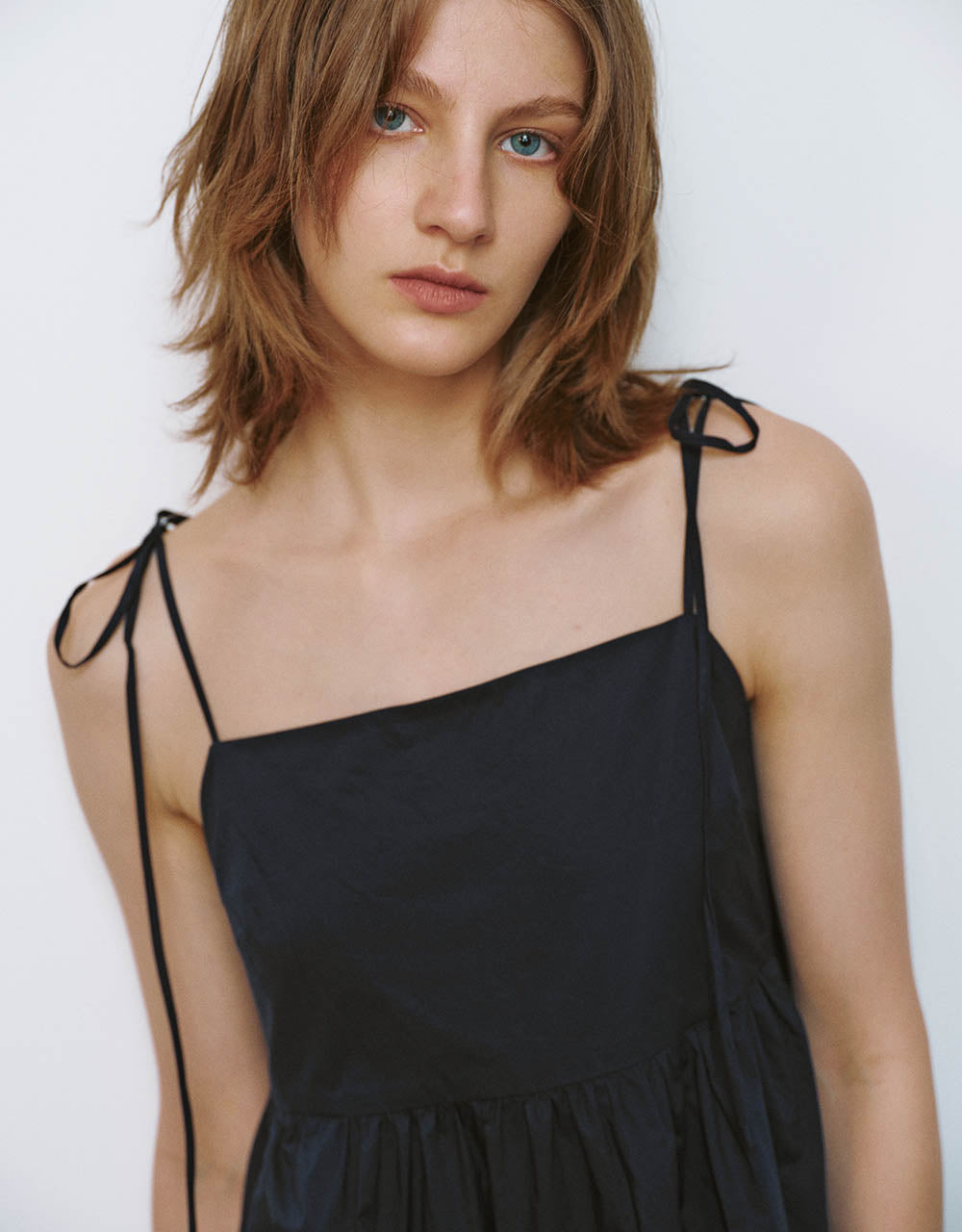 Kare Kesim Yaka A-Line Mini Elbise