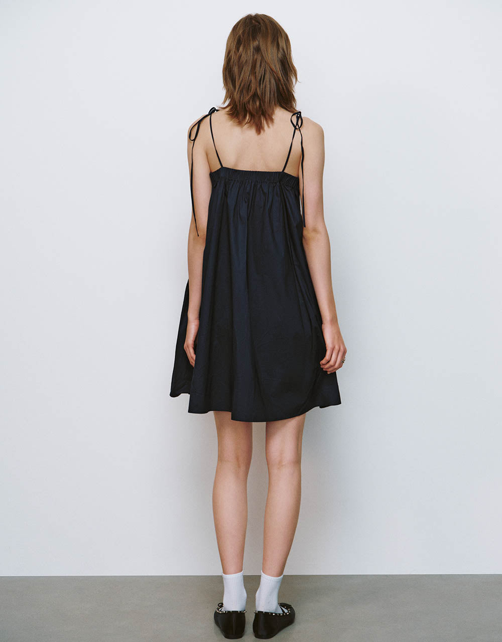 Kare Kesim Yaka A-Line Mini Elbise