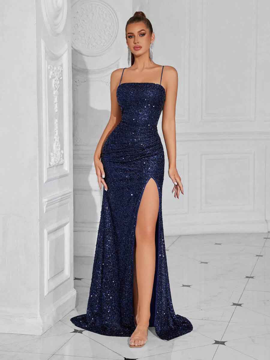 Mazarine Lace-Up Backless Maxi Dress 