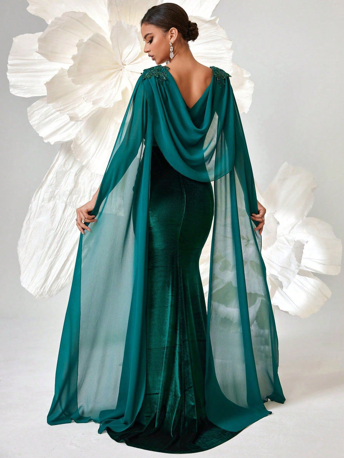 Dulcinea Samt-Meerjungfrauen-Maxikleid 