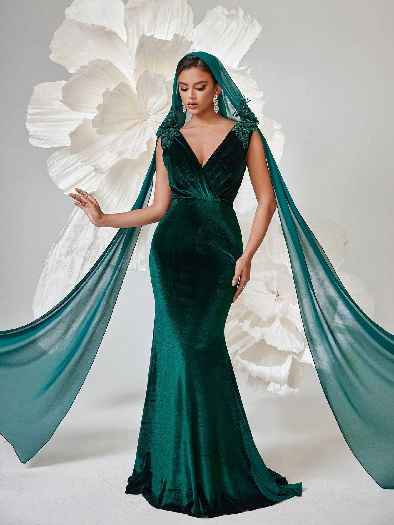 Dulcinea Velvet Mermaid Maxi Dress 