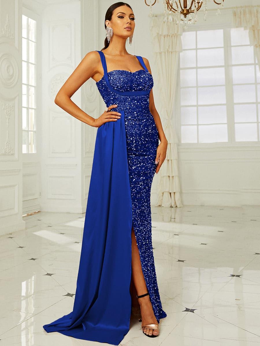 Winslet gestreiftes Korsett-Maxikleid