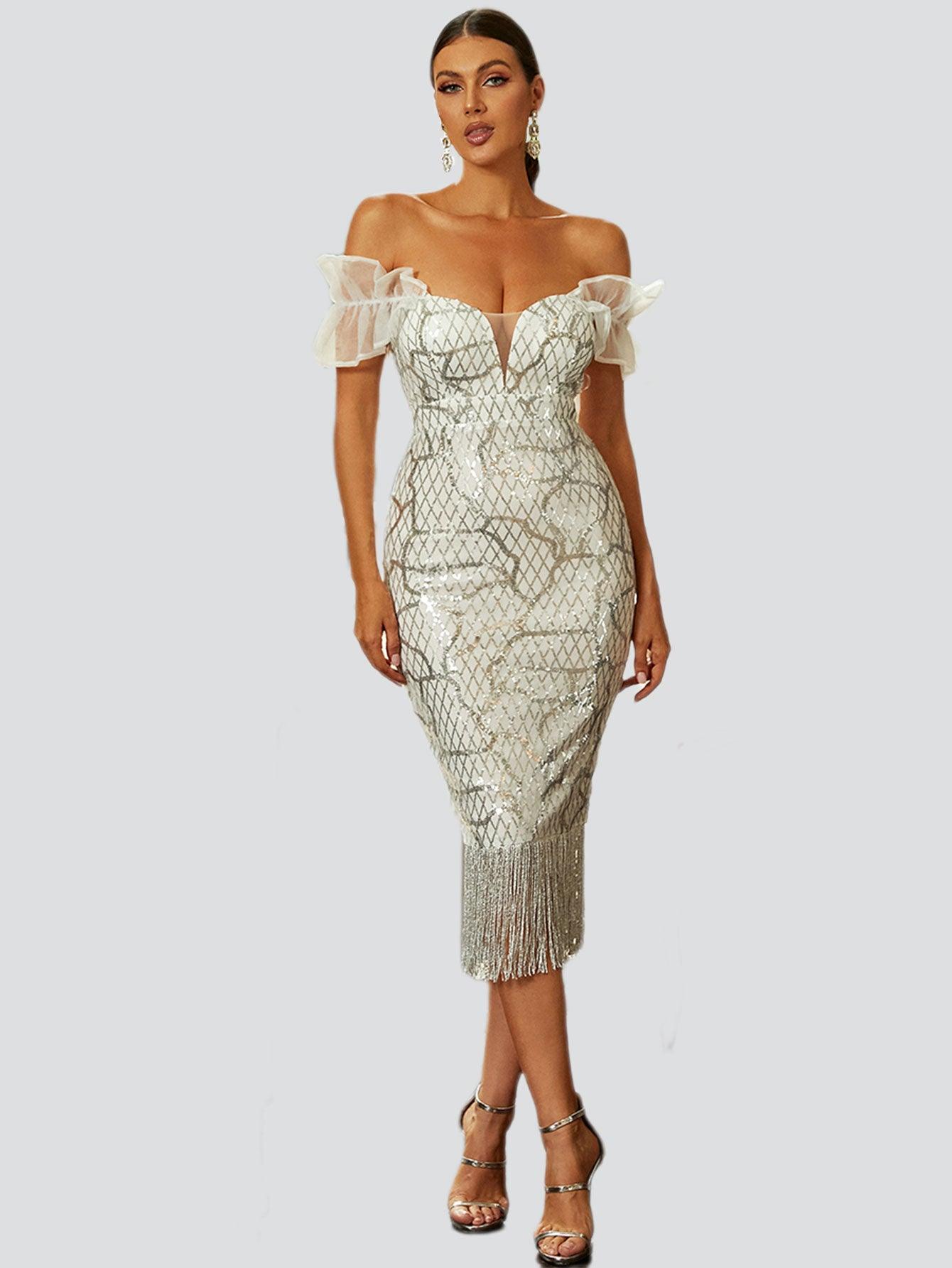 Beryl Tassel Midi Dress