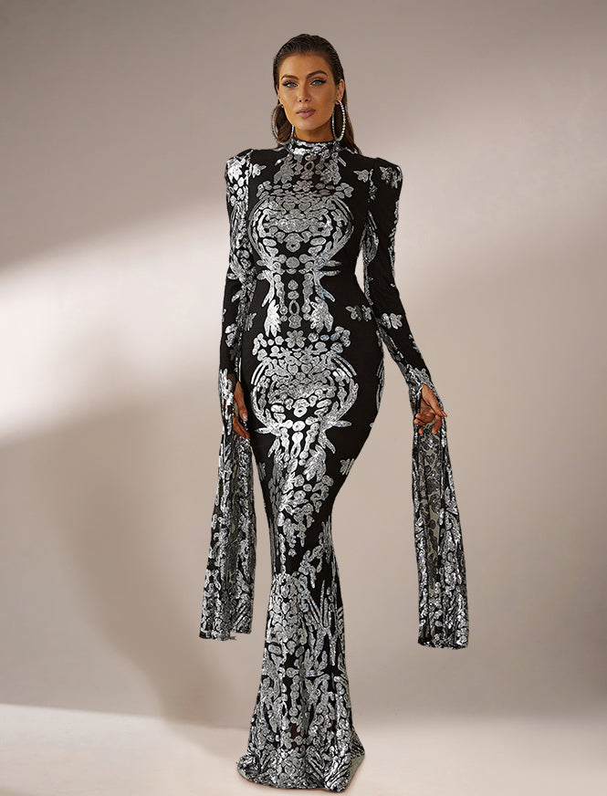 Eris Long-Sleeved Mermaid Maxi Dress