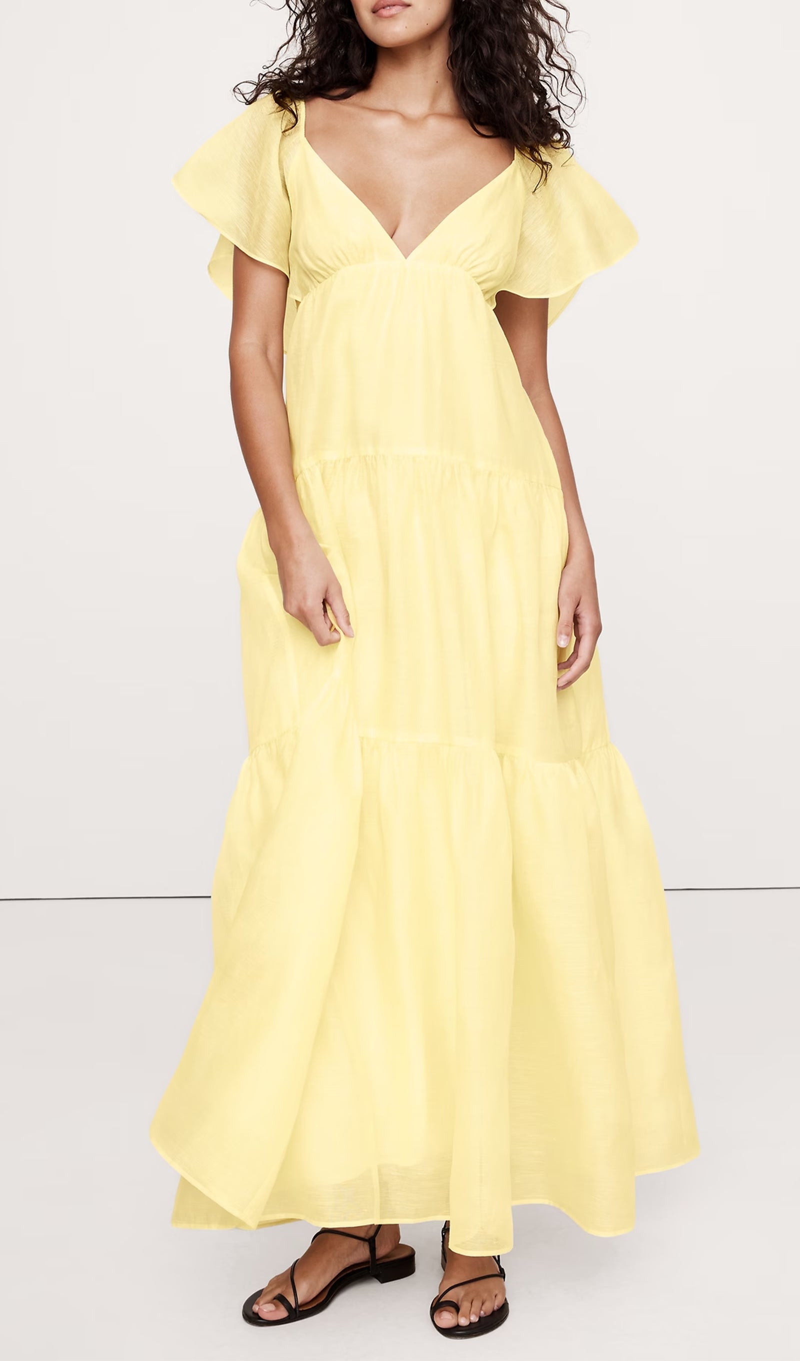 Linen Layered Maxi Dress 
