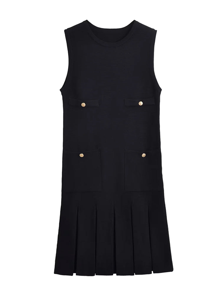 Eddy Minikleid mit Knopfleiste und Taschen 