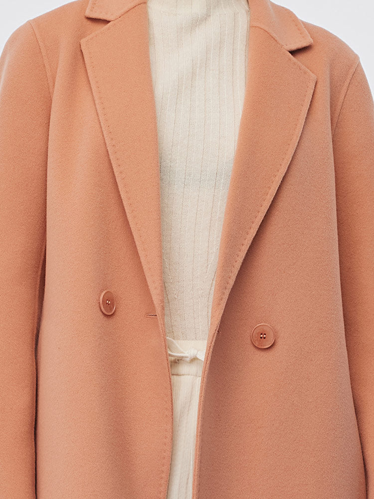 Double-Sided Back Slit Women's Coat 