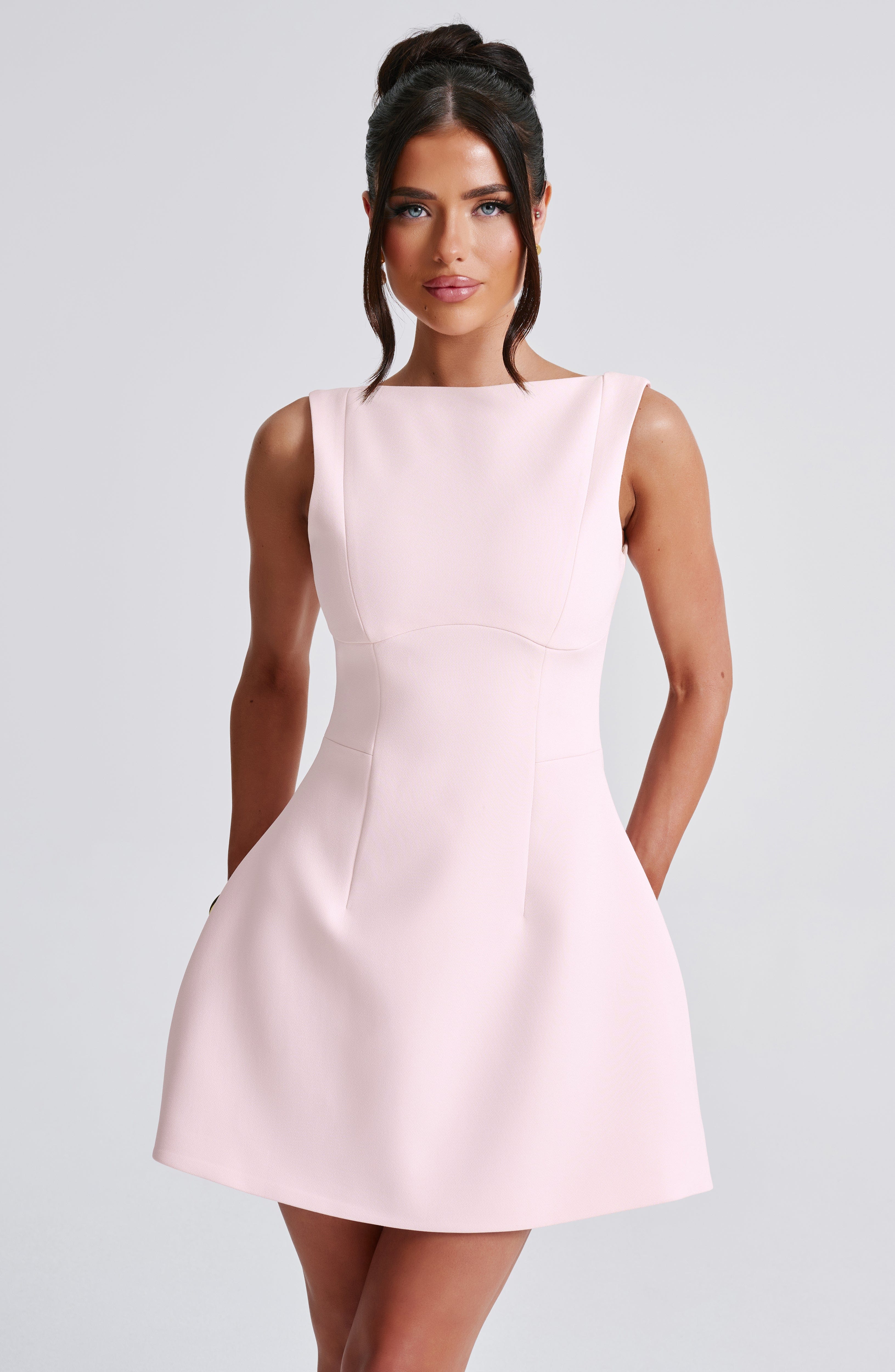 Alana Mini Elbise - Pembe