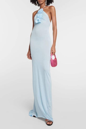 Alexia Maxi Dress with Floral Applique