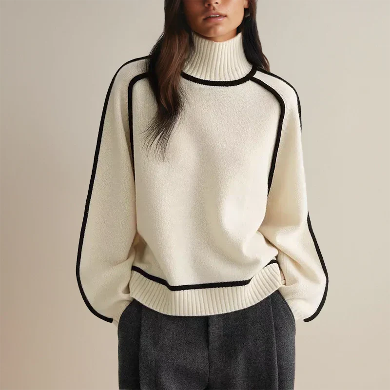 Moderner Rollkragenpullover