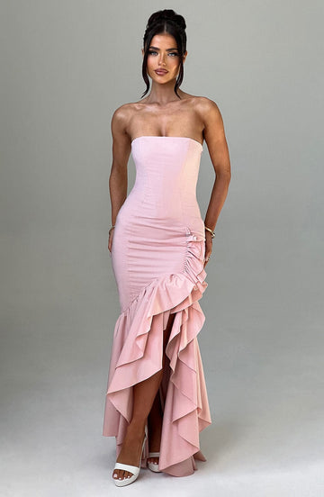 Angelina Maksi Elbise - Pembe