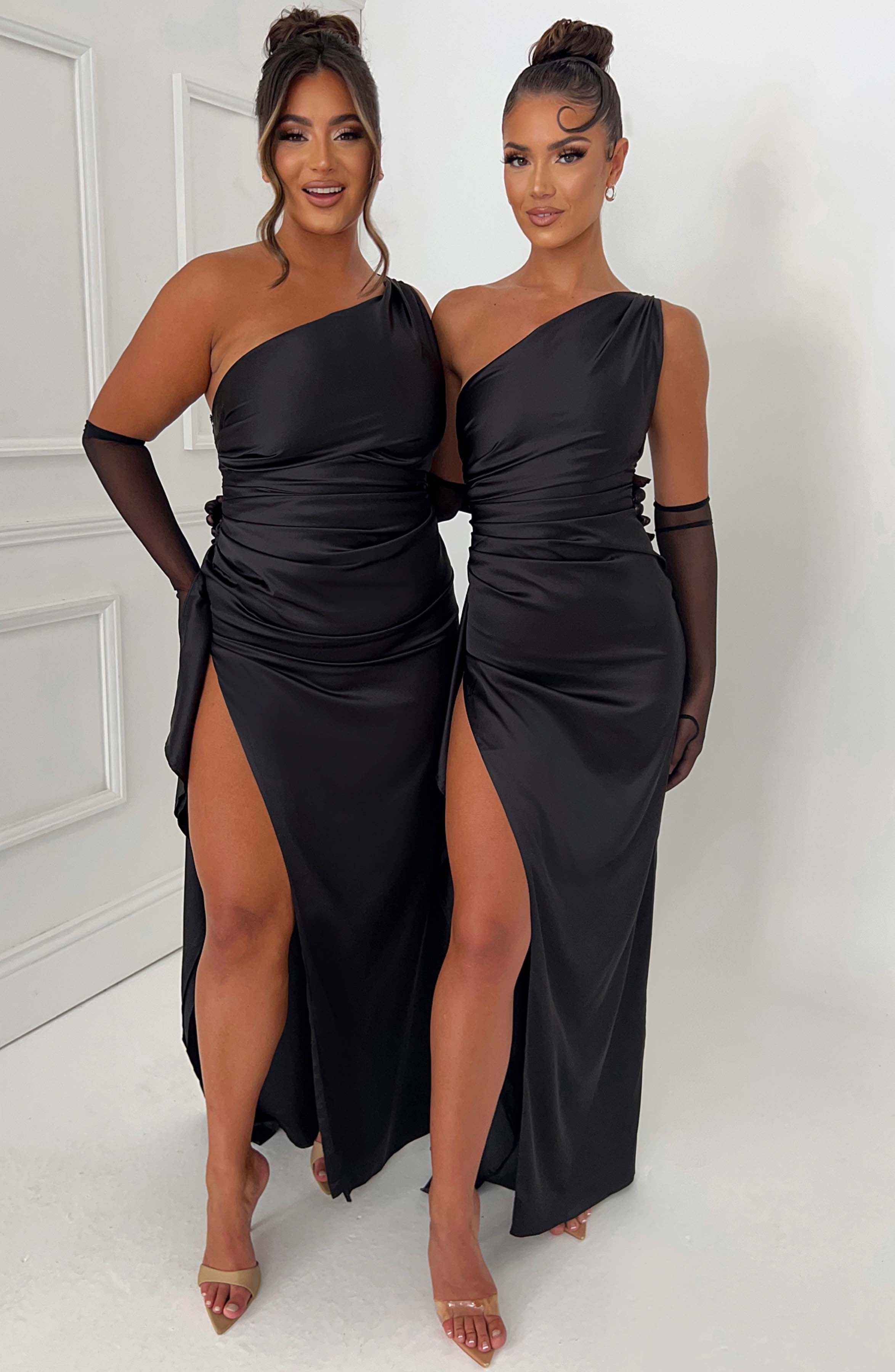 Ariel Maxikleid - Schwarz