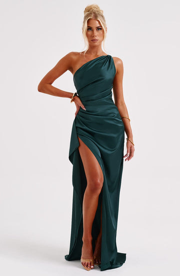 Ariel Maxikleid – Smaragdgrün