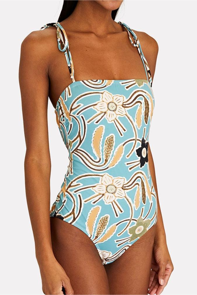 Basia Badeanzug mit Print und Knoten