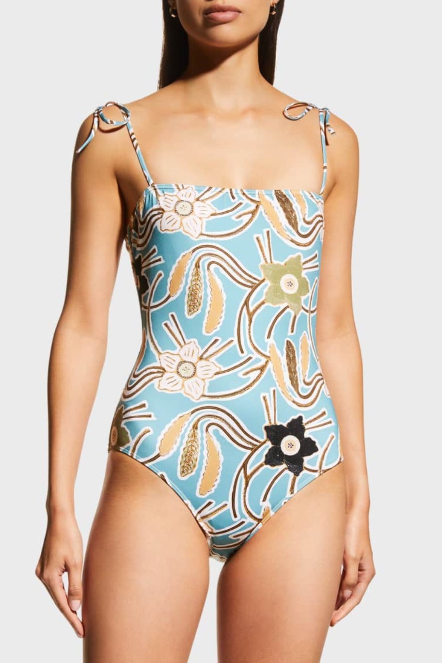 Basia Badeanzug mit Print und Knoten