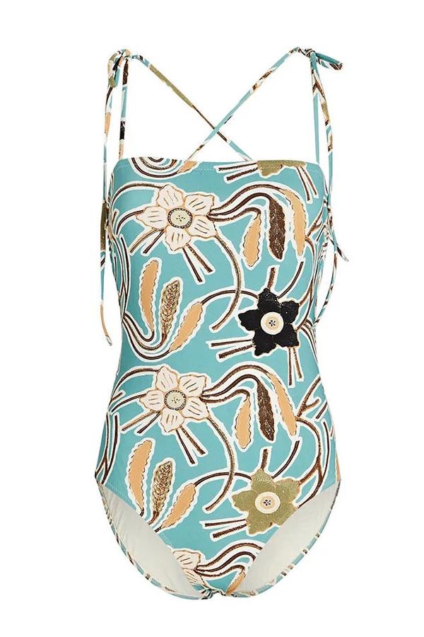 Basia Badeanzug mit Print und Knoten