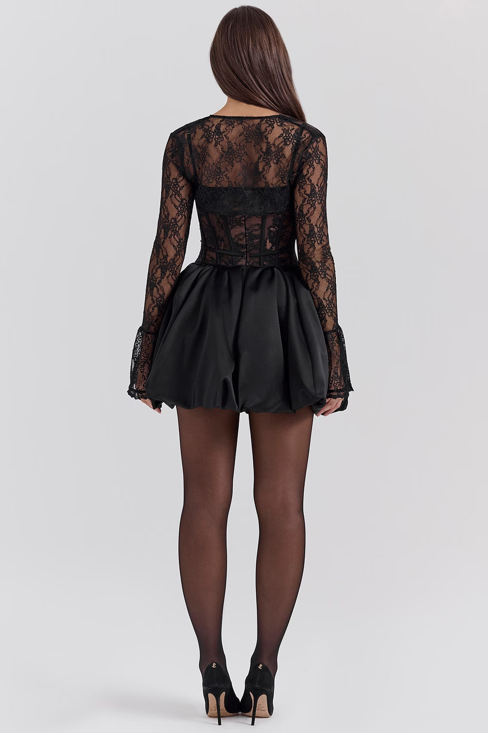 Alice Vintage Krem Dantel Mini Elbise