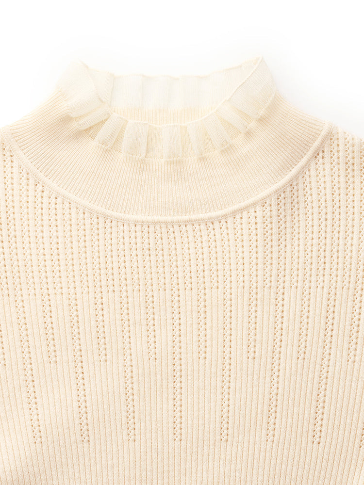 Zweiteiliges Set aus Minikleid und Stricktop aus Alpaka- und Woll-Tweed 
