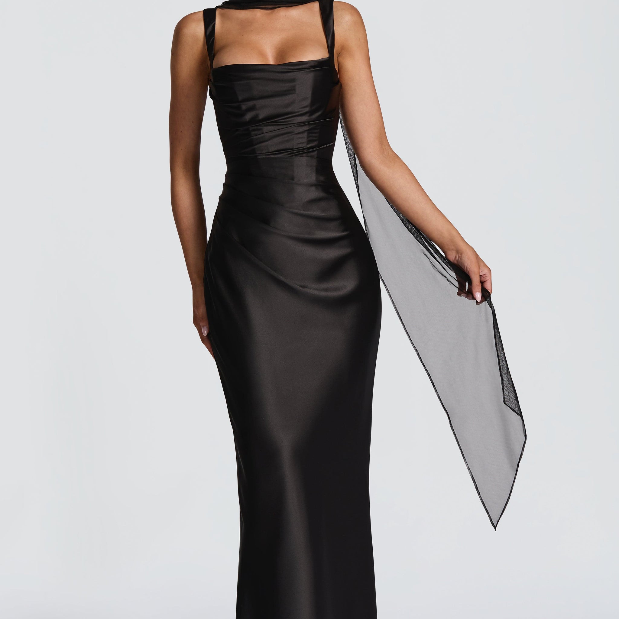Calanthe Maxi Elbise - Siyah