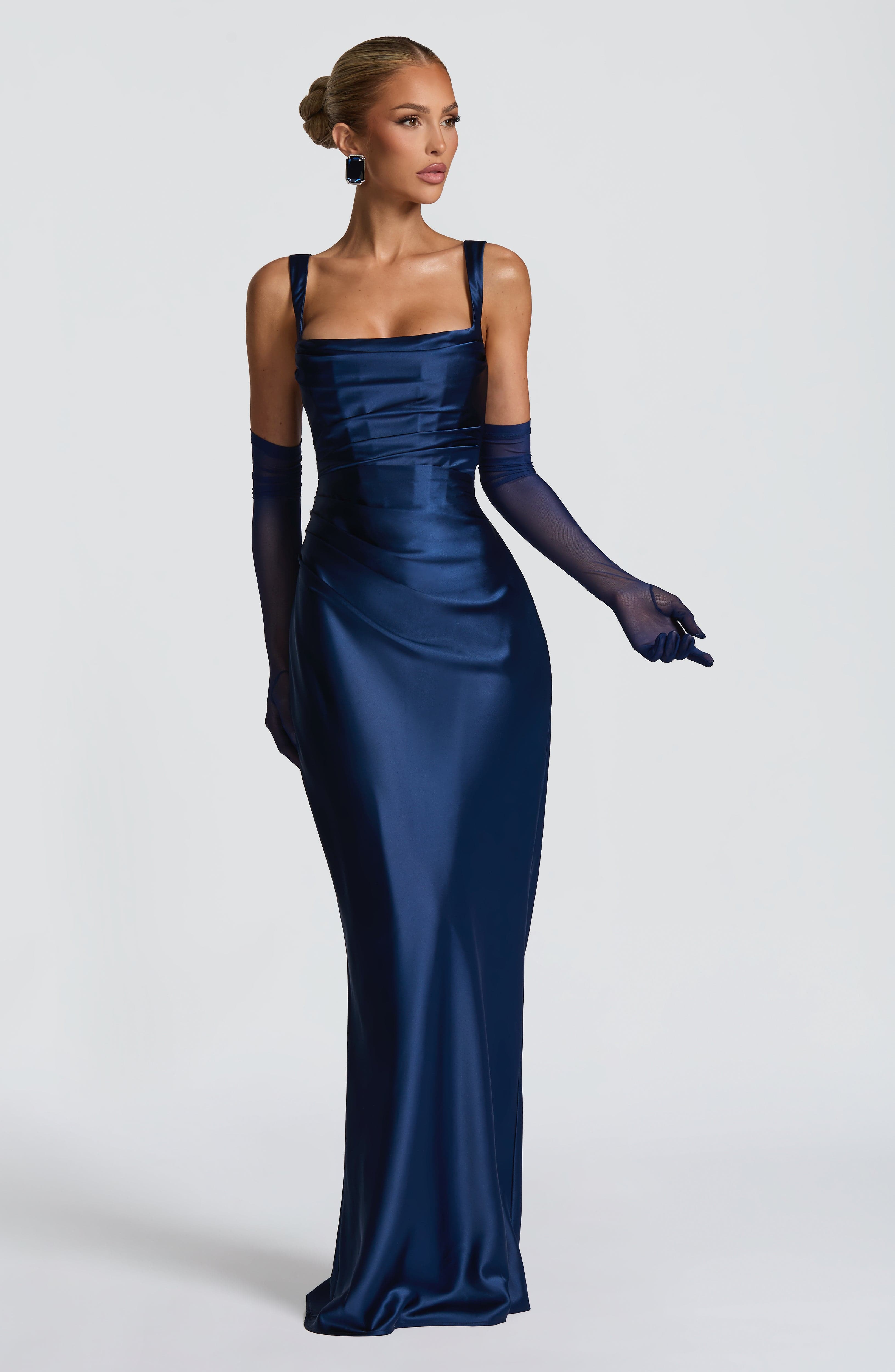 Calanthe Maxi Elbise - Lacivert