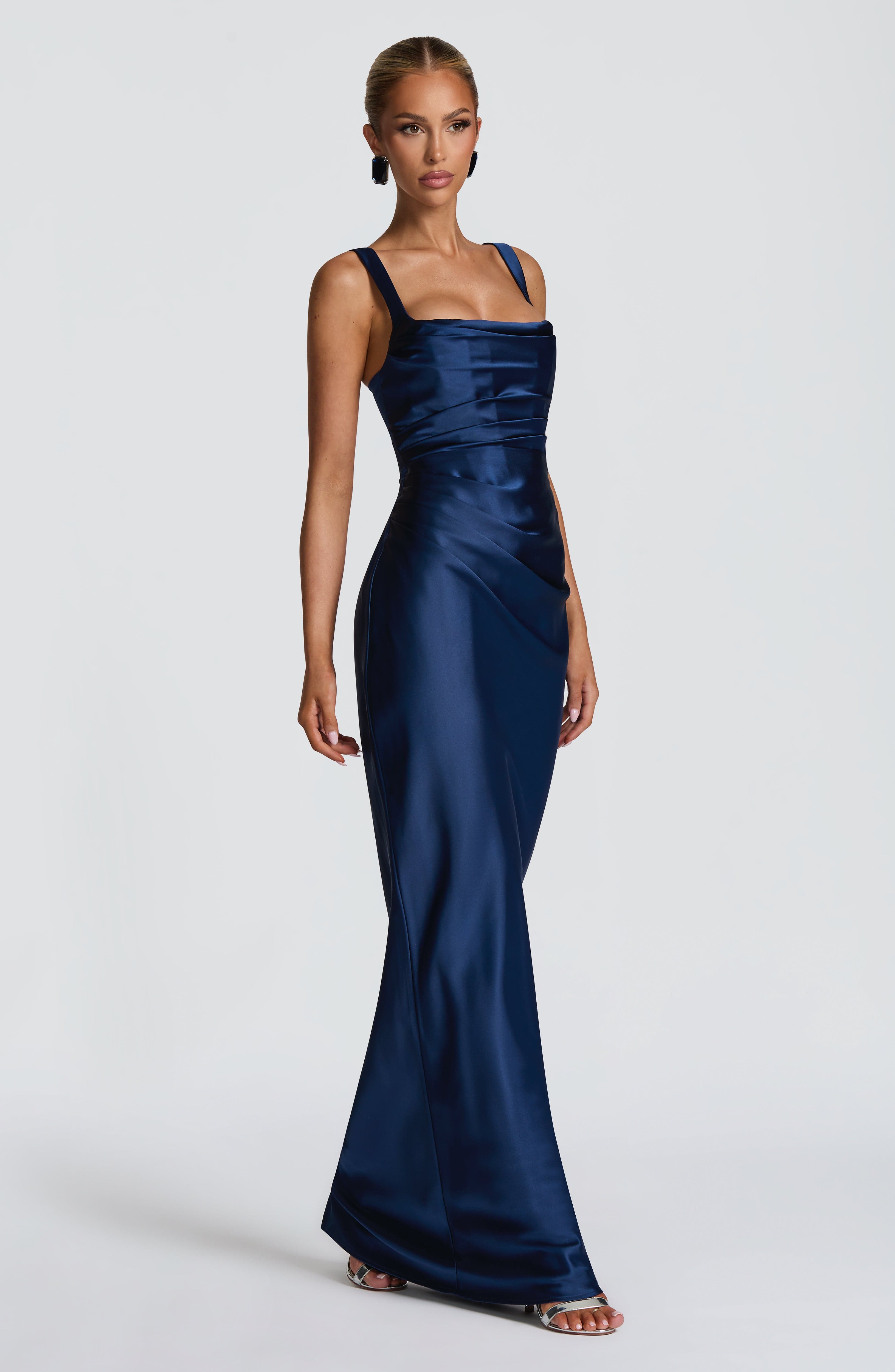 Calanthe Maxi Elbise - Lacivert