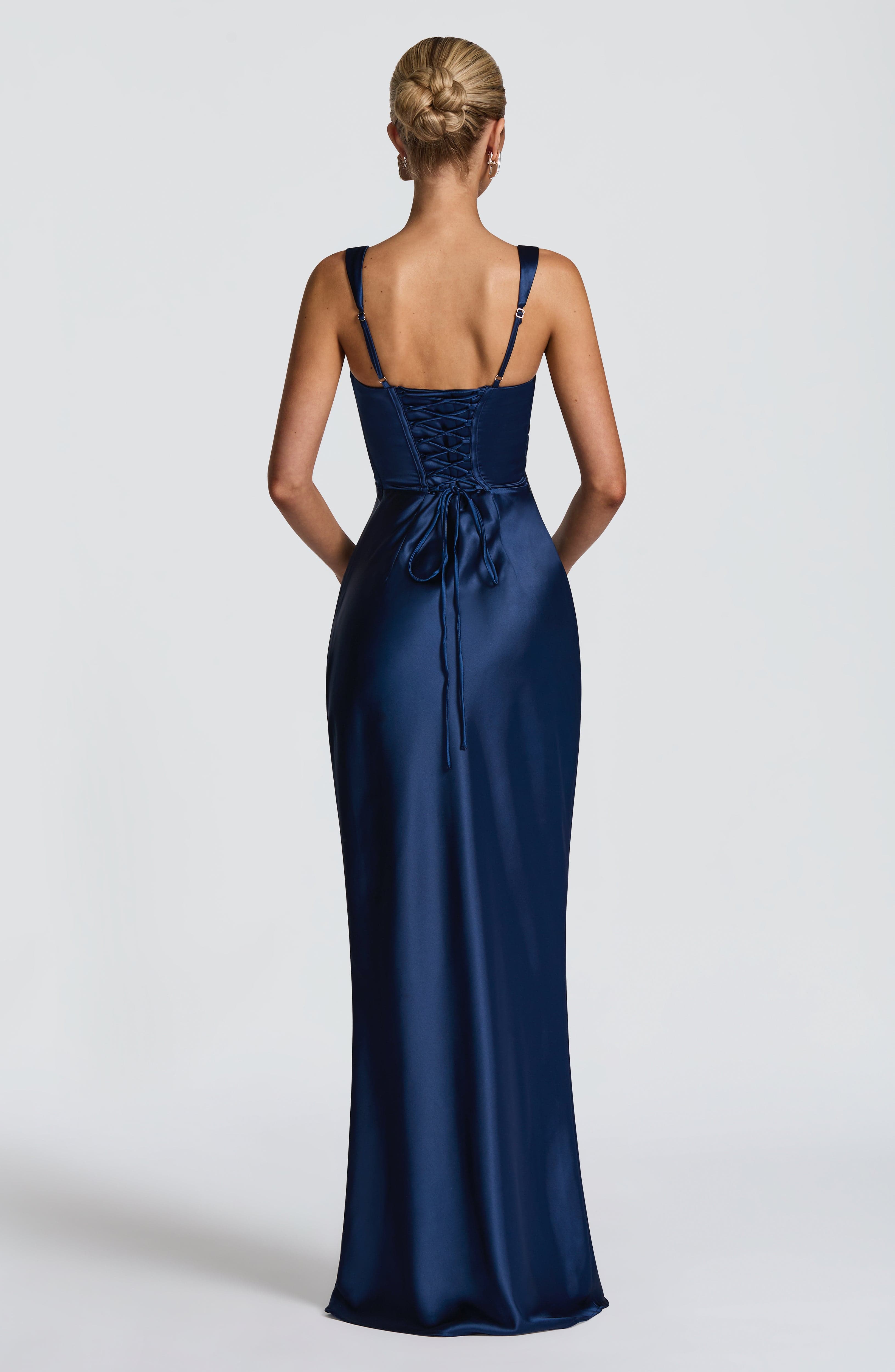 Calanthe Maxi Elbise - Lacivert