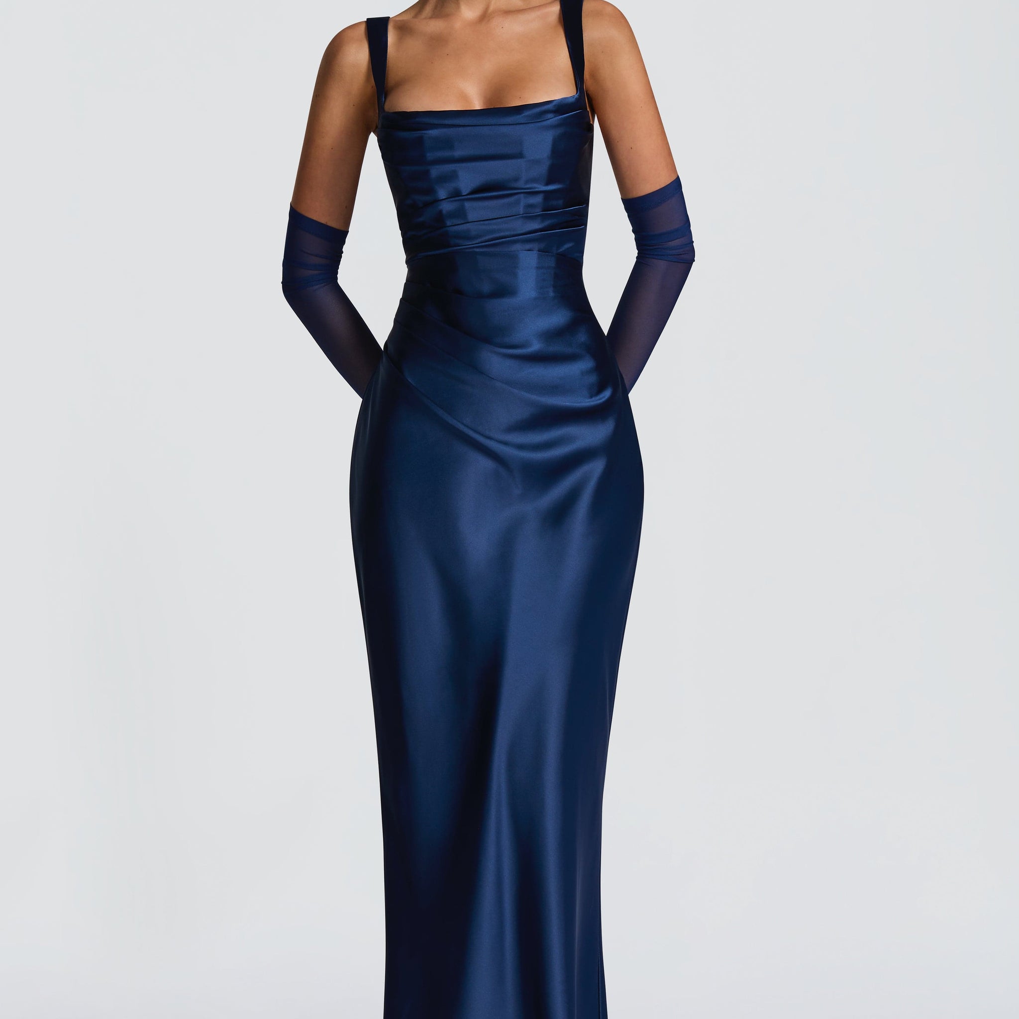 Calanthe Maxi Elbise - Lacivert