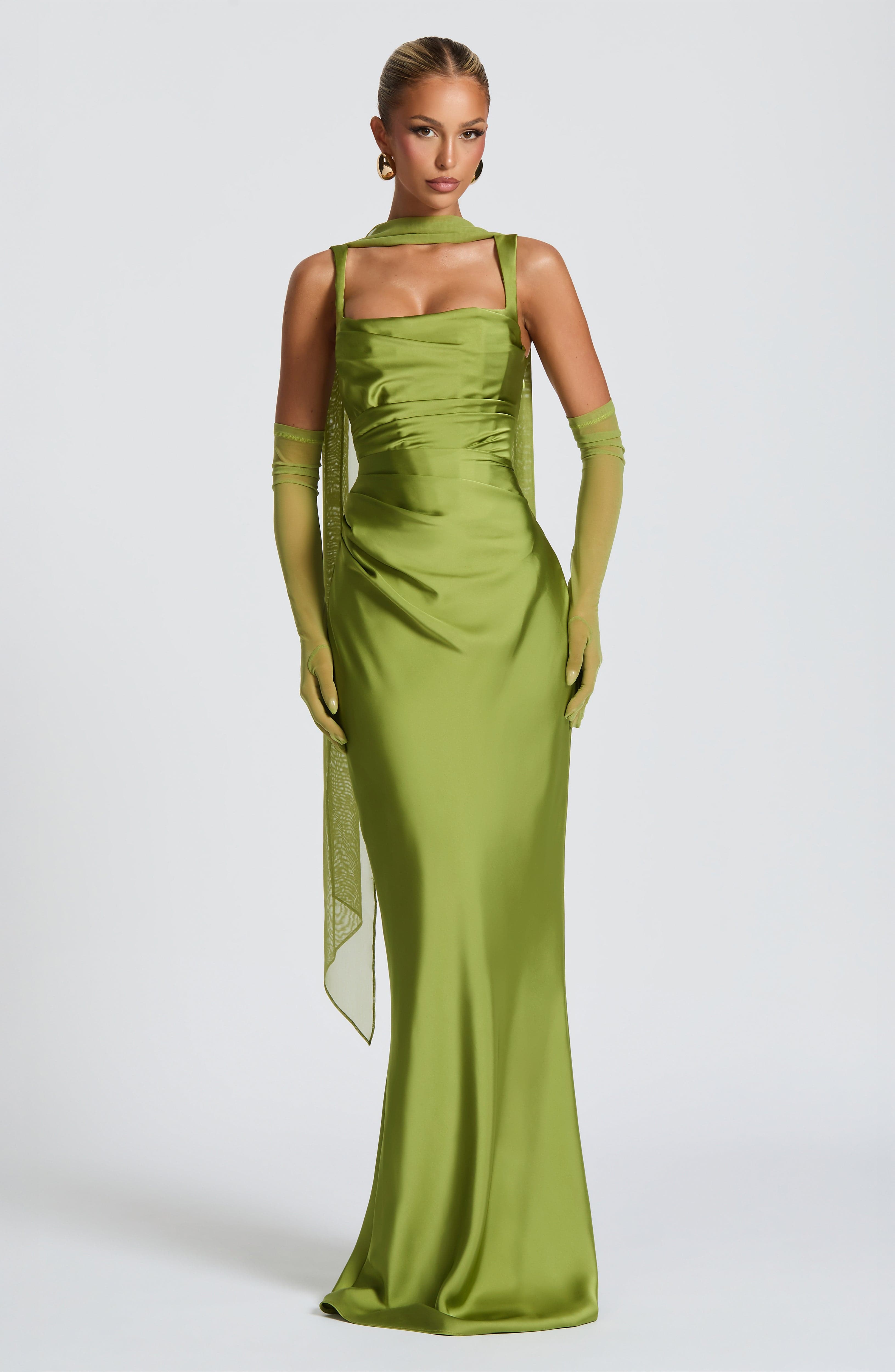 Calanthe Maxi Elbise - Yeşil