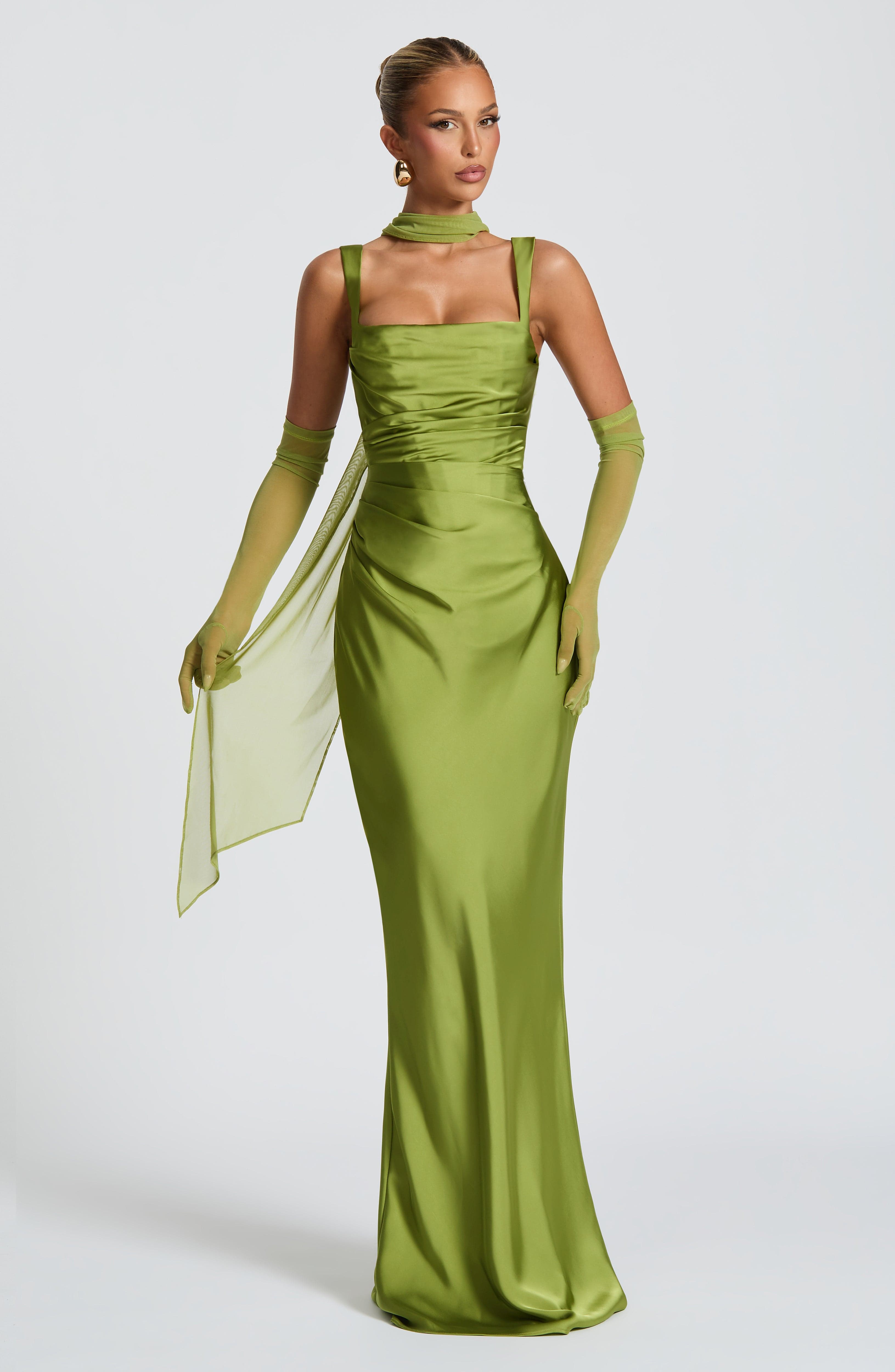 Calanthe Maxi Elbise - Yeşil