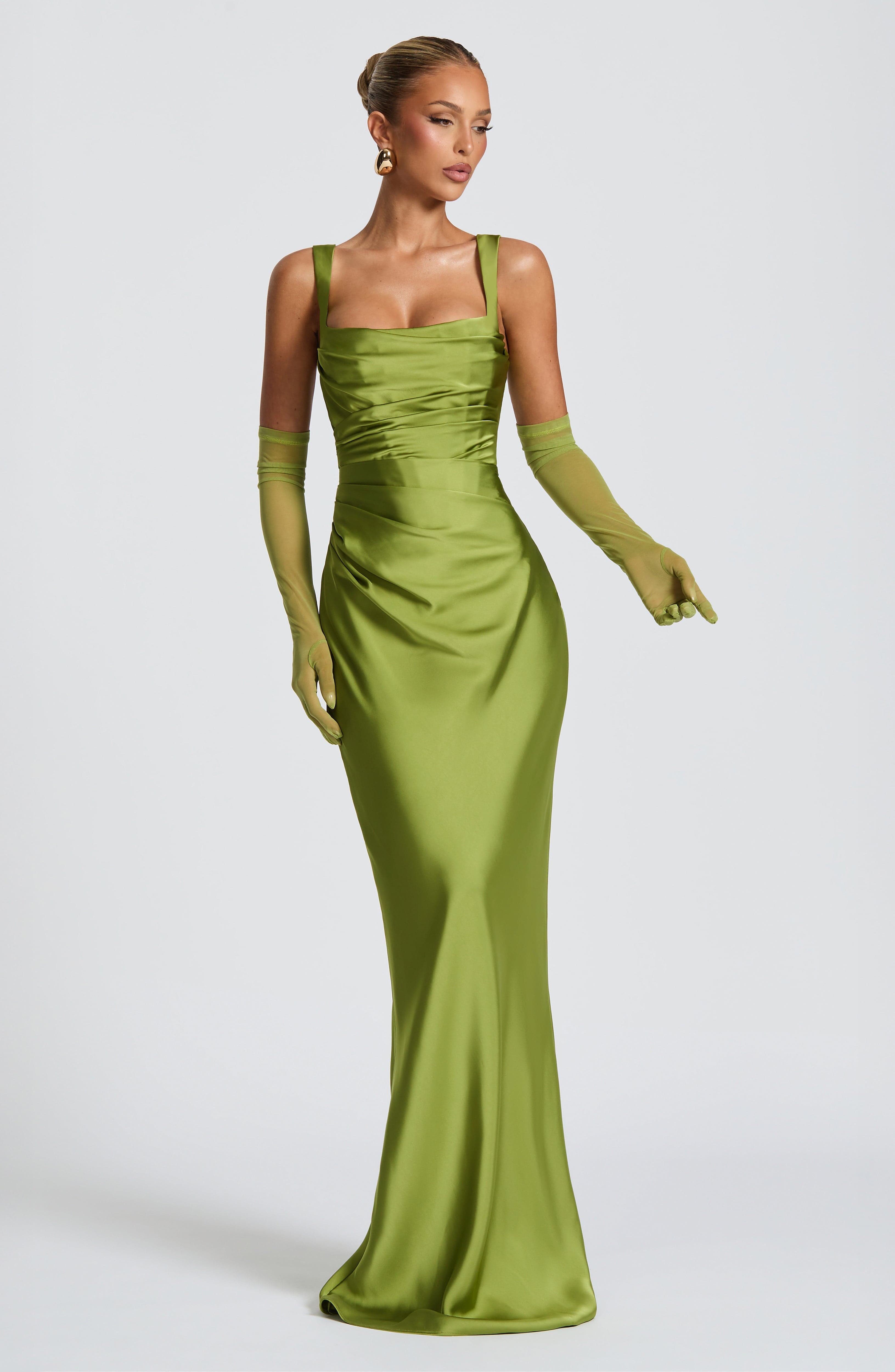 Calanthe Maxi Elbise - Yeşil