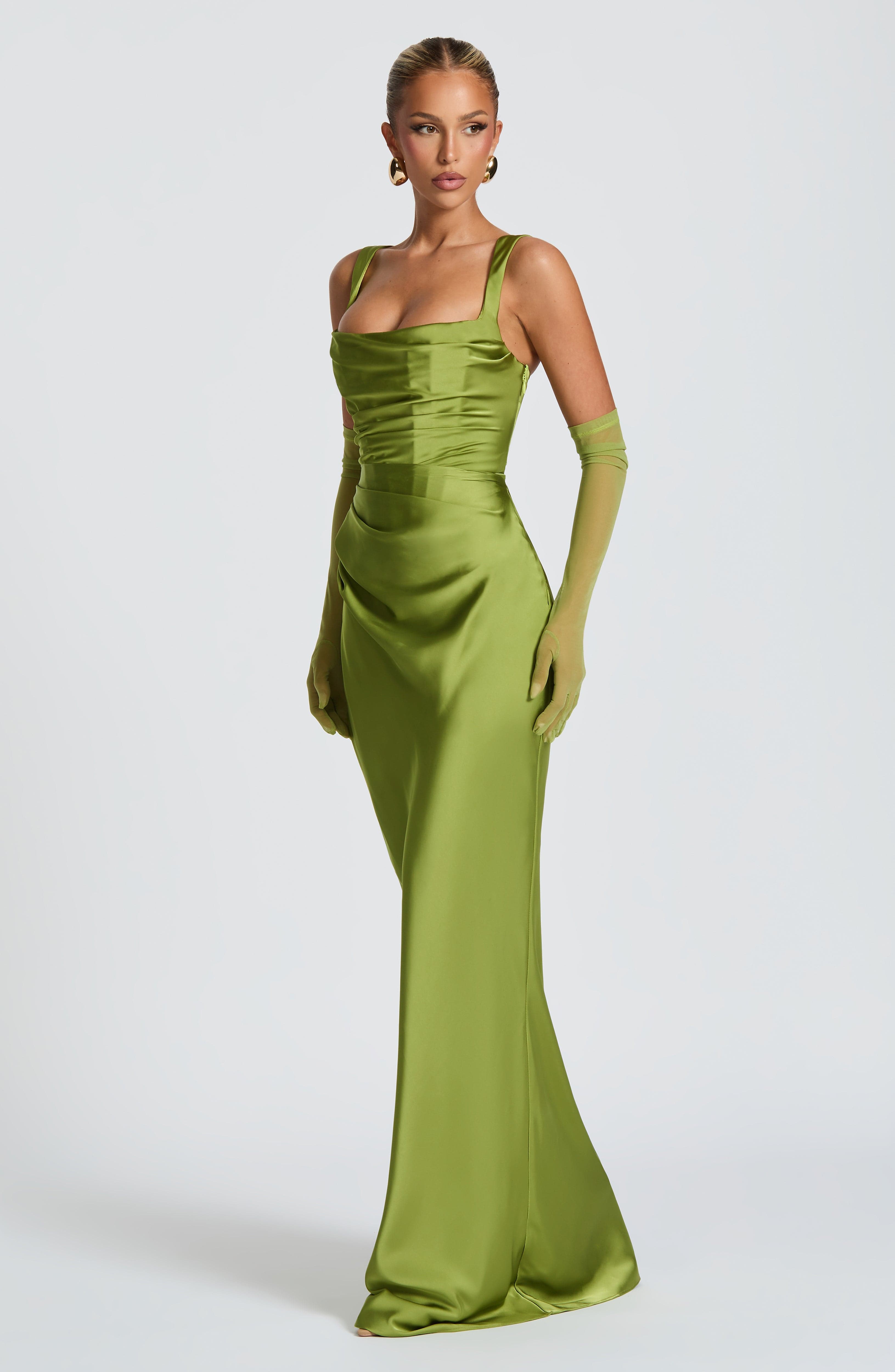 Calanthe Maxi Elbise - Yeşil