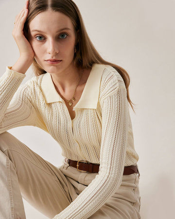 Strickjacke mit Strickmuster
