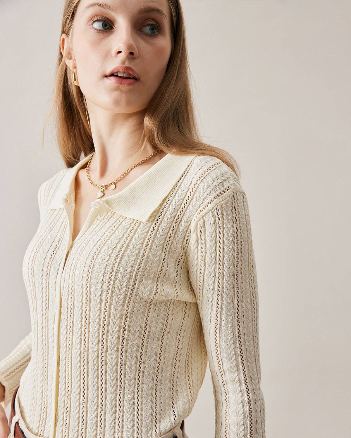 Strickjacke mit Strickmuster