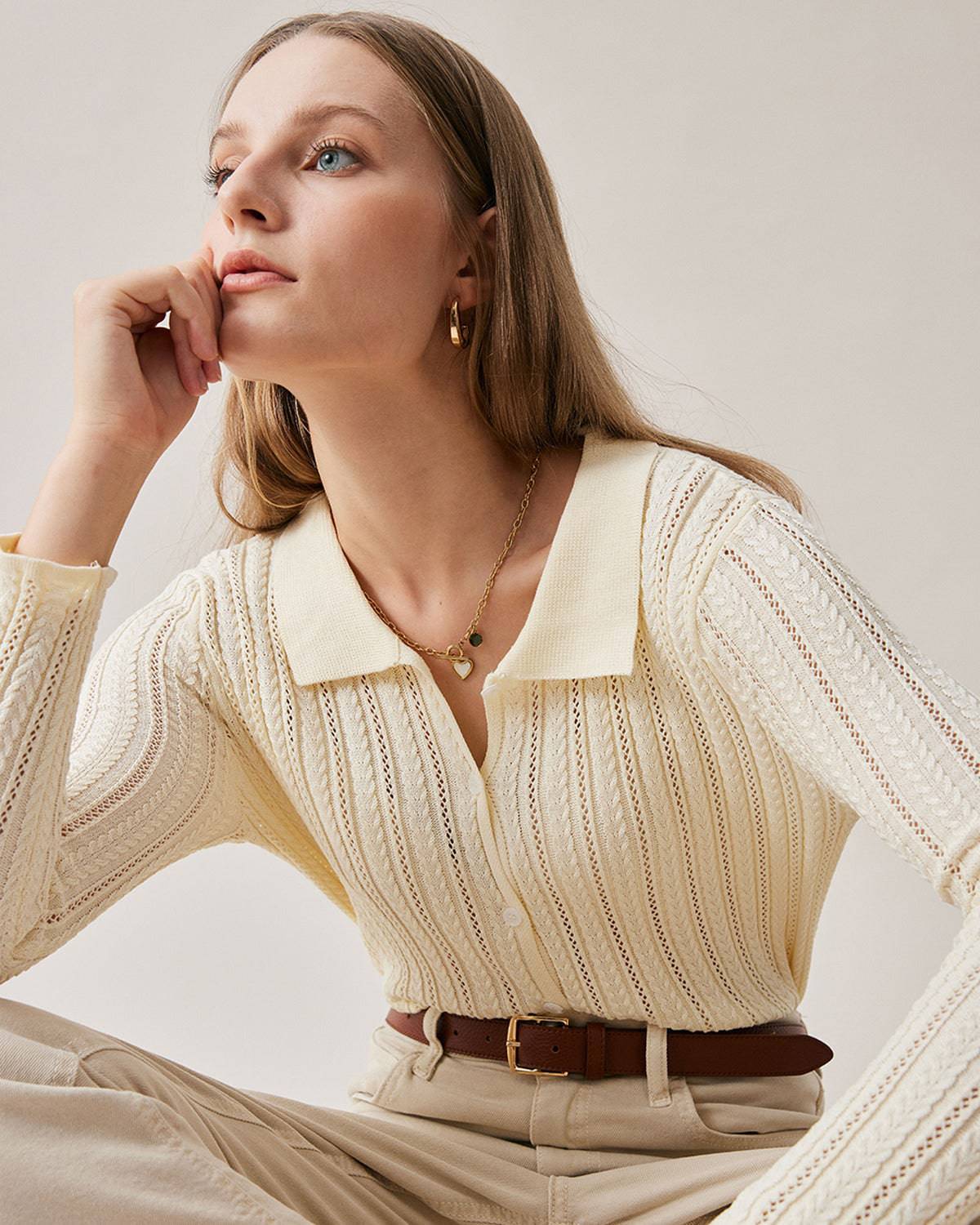 Strickjacke mit Strickmuster