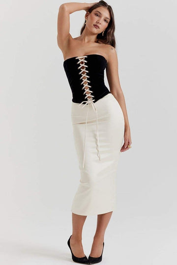 Celeste Schnür-Korsett-Maxi-Set