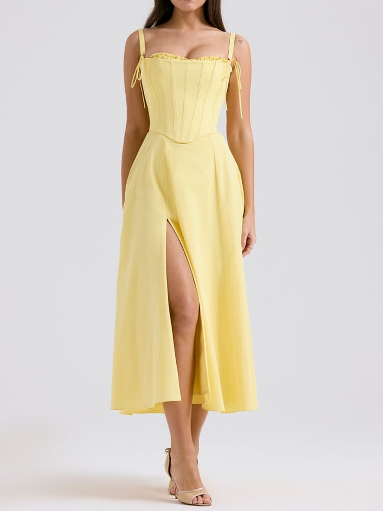 Sunshine Pamuklu Midi Sundress
