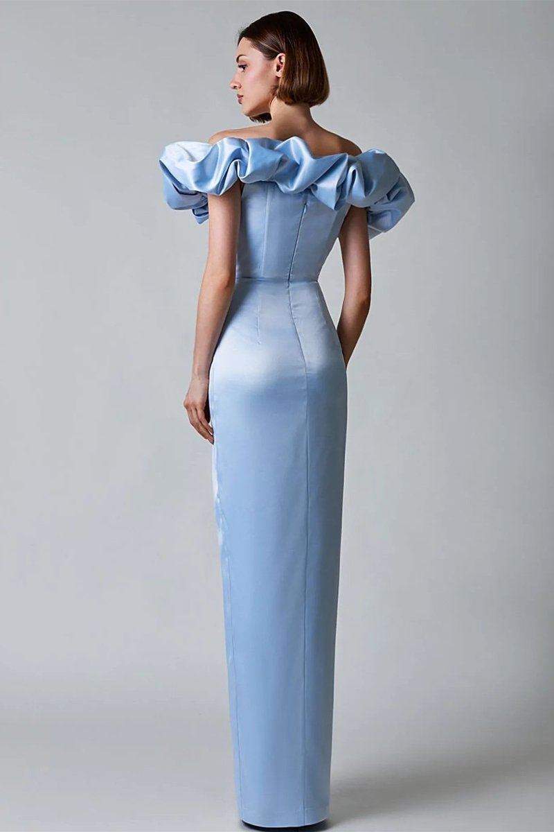 Kristall-Maxikleid mit schulterfreiem Ausschnitt