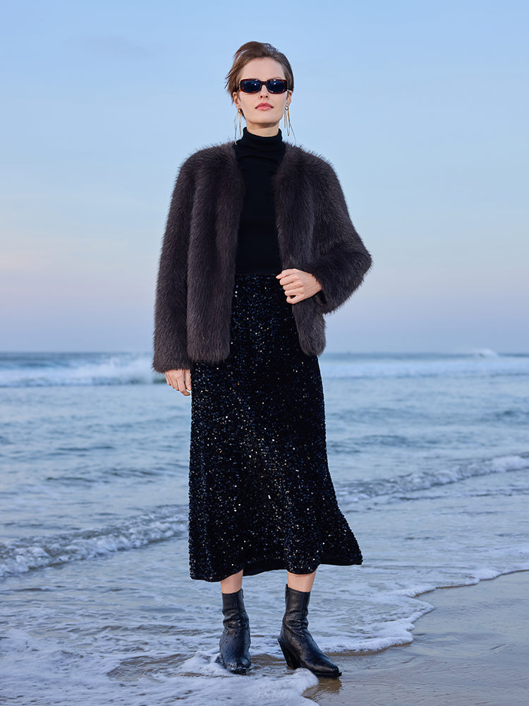 Eco-Friendly Fur Women's Short Coat 