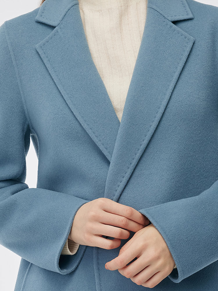 Double-Sided Back Slit Women's Coat 